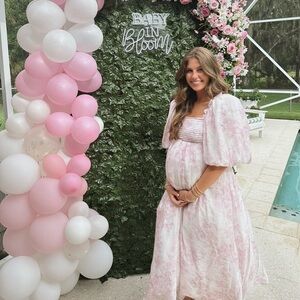 Worth Collective, Pink and white floral dress